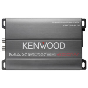 Kenwood KAC-M1814 Compact Class D 4-Channel 4x45W RMS 4Ω Power Amplifier Black