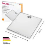 Beurer GS120 Kompakt Glass Bathroom Scale up to 150Kg White