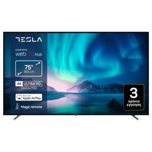 Tesla 75E645BUW Series 6 75″ 4K UHD LED Smart TV F Black