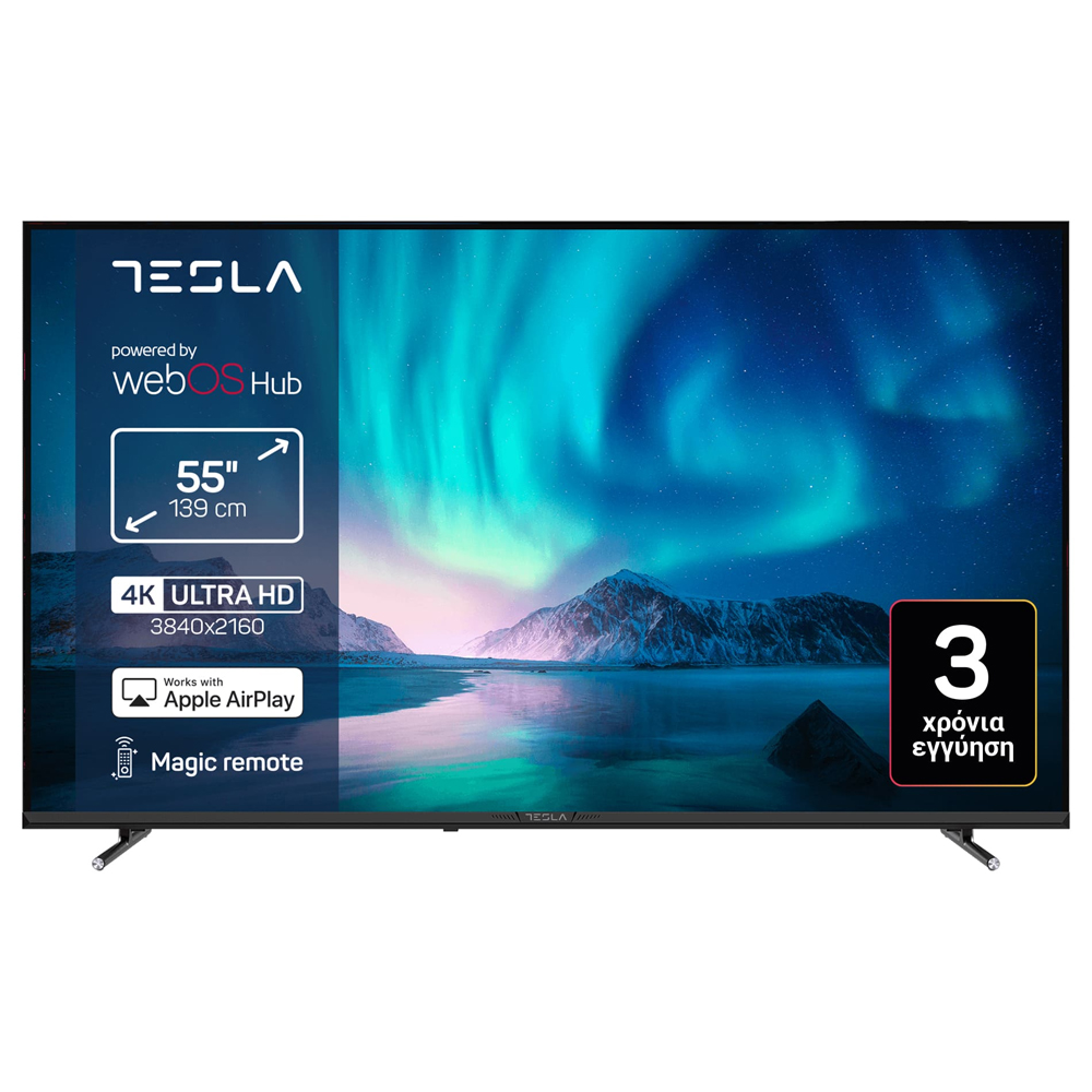 SKU1003932 Tesla 55E645BUW Series 6 55″ 4K UHD LED Smart TV E Black