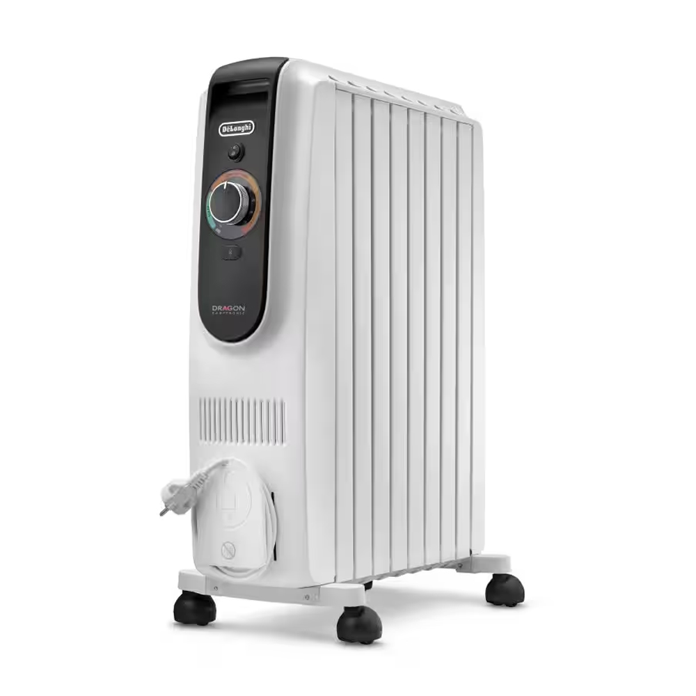 SKU1003977 Delonghi TRD50820 Dragon 4 Oil Filled Radiator 10 Fins 2500W White