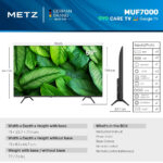Metz 50MUF7000Z 50" 4K UHD QLED+ Google TV F Black