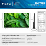 Metz 65MUF7000Z 65" 4K UHD QLED+ Google TV E Black
