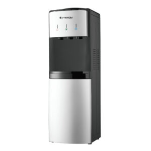 Wilson WWDFS25B.UK Freestanding Top-Loading Water Dispenser with 3 taps and Fridge Cabinet Silver
