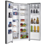Tesla RB5210FHXE Side by Side Freestanding Refrigerator 529 Litres Total No Frost with Water Dispenser 177x90cm E Inox