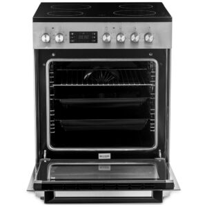 Tesla CV6490SX Freestanding Cooker Electric/Electric with Ceramic Hobs 80 Litres 60cm Inox