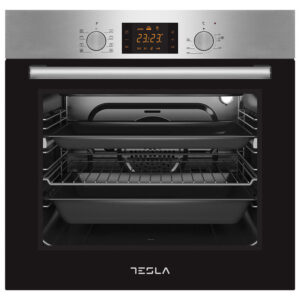Tesla BO900SX Single Oven with Hydrolytic Cleaning System 70 Litres 60cm A Inox