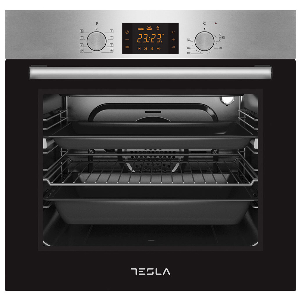 SKU1004169 Tesla BO900SX Single Oven with Hydrolytic Cleaning System 70 Litres 60cm A Inox