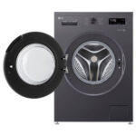 LG F4X1008NMK 6 motion Freestanding Front-loading Washing Machine Steam™, ThinQ (Wi-Fi) 8Kg 1400rpm A Dark Grey