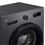 LG F4X1008NMK 6 motion Freestanding Front-loading Washing Machine Steam™, ThinQ (Wi-Fi) 8Kg 1400rpm A Dark Grey