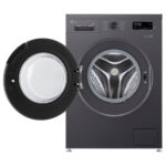 LG F4X1009NMB 6 motion Freestanding Front-loading Washing Machine Steam™, ThinQ (Wi-Fi) 9Kg 1400rpm A Dark Grey
