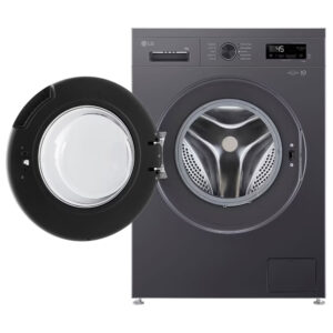 LG F4X1009NMB 6 motion Freestanding Front-loading Washing Machine Steam™, ThinQ (Wi-Fi) 9Kg 1400rpm A Dark Grey