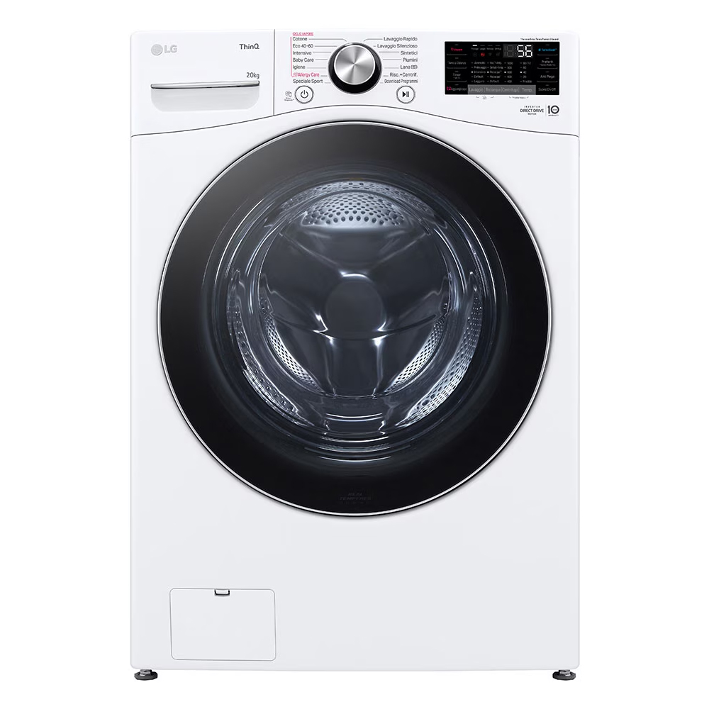 SKU1004213 LG F0P3CYV2W AI DD™ Freestanding Front-loading Washing Machine Steam™, TurboWash™, ThinQ (Wi-Fi) 20Kg 1000rpm B White