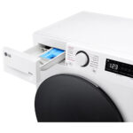 LG D2R50S8TSWB AI DD™ Freestanding Washer Dryer Slim Steam™, TurboWash 360™ 8/5kg 1200rpm E White