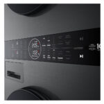 LG WT1210BBF AIDD WashTower Freestanding Washer Dryer TurboWash 360™, ThinQ (Wi-Fi) Heat Pump 12/10kg 1400rpm A/C Dark Grey