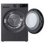 LG RHX5009NBB AI DUAL Inverter Freestanding Heat Pump Tumble Dryer with AI Dry™, ThinQ (Wi-Fi) 9kg B Dark Grey