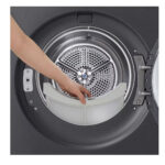 LG RHX5009NBB AI DUAL Inverter Freestanding Heat Pump Tumble Dryer with AI Dry™, ThinQ (Wi-Fi) 9kg B Dark Grey
