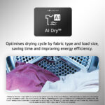 LG RHX7010TWB AI DUAL Inverter Freestanding Heat Pump Tumble Dryer with AI Dry™, ThinQ (Wi-Fi) 10kg C White