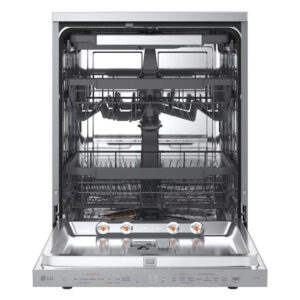 LG DF375HVS QuadWash™ Freestanding Dishwasher with TrueSteam™, ThinQ (Wi-Fi) 60cm 14 Place Settings 3 Drawers A Silver