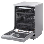 LG DF375HVS QuadWash™ Freestanding Dishwasher with TrueSteam™, ThinQ (Wi-Fi) 60cm 14 Place Settings 3 Drawers A Silver