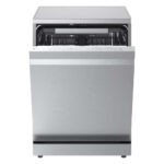 LG DF375HVS QuadWash™ Freestanding Dishwasher with TrueSteam™, ThinQ (Wi-Fi) 60cm 14 Place Settings 3 Drawers A Silver