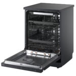 LG DF375HMS QuadWash™ Freestanding Dishwasher with TrueSteam™, ThinQ (Wi-Fi) 60cm 14 Place Settings 3 Drawers A Dark Grey
