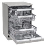 LG DF455HPS QuadWash™ Freestanding Dishwasher with TrueSteam™, ThinQ (Wi-Fi) 60cm 14 Place Settings 3 Drawers C Silver