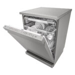 LG DF455HPS QuadWash™ Freestanding Dishwasher with TrueSteam™, ThinQ (Wi-Fi) 60cm 14 Place Settings 3 Drawers C Silver