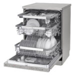 LG DF455HPS QuadWash™ Freestanding Dishwasher with TrueSteam™, ThinQ (Wi-Fi) 60cm 14 Place Settings 3 Drawers C Silver