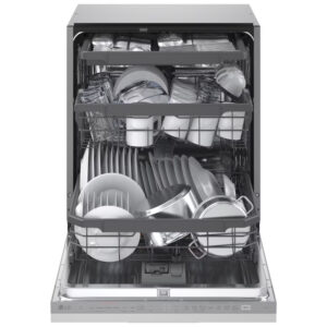 LG DB375TXS QuadWash™ Fully Integrated Dishwasher with TrueSteam™, ThinQ (Wi-Fi) 60cm 14 Place Settings 3 Drawers A Silver