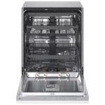LG DB375TXS QuadWash™ Fully Integrated Dishwasher with TrueSteam™, ThinQ (Wi-Fi) 60cm 14 Place Settings 3 Drawers A Silver