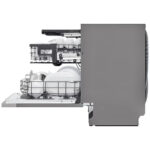 LG DB243TX QuadWash™ Fully Integrated Dishwasher with TrueSteam™, ThinQ (Wi-Fi) 60cm 14 Place Settings 3 Drawers D Silver
