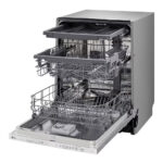 LG DB243TX QuadWash™ Fully Integrated Dishwasher with TrueSteam™, ThinQ (Wi-Fi) 60cm 14 Place Settings 3 Drawers D Silver