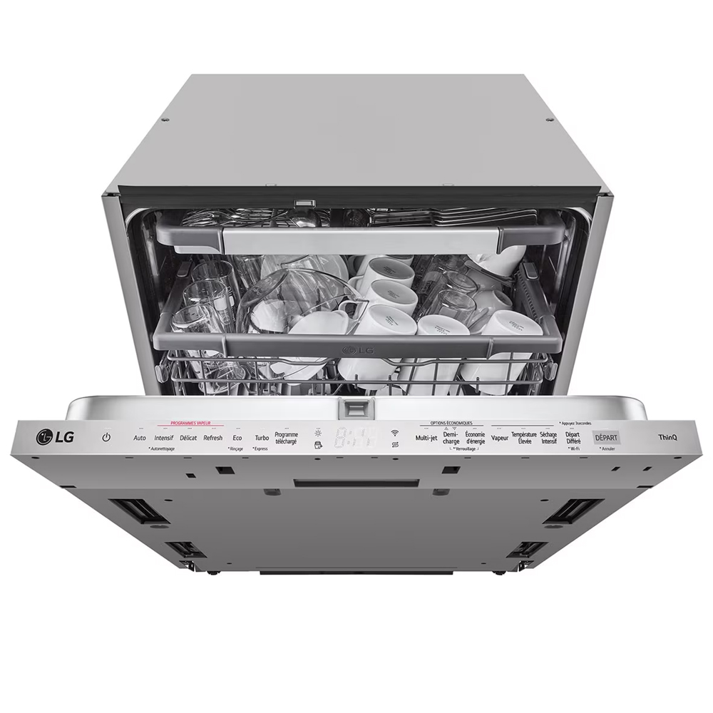 SKU1004250 LG DB365TXS QuadWash™ Fully Integrated Dishwasher with TrueSteam™, ThinQ (Wi-Fi) 60cm 14 Place Settings 3 Drawers B Silver