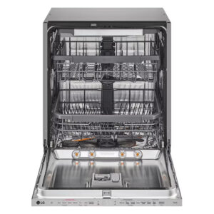 LG DB365TXS QuadWash™ Fully Integrated Dishwasher with TrueSteam™, ThinQ (Wi-Fi) 60cm 14 Place Settings 3 Drawers B Silver