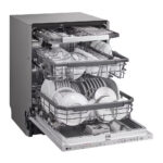 LG DB365TXS QuadWash™ Fully Integrated Dishwasher with TrueSteam™, ThinQ (Wi-Fi) 60cm 14 Place Settings 3 Drawers B Silver