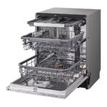 LG DB365TXS QuadWash™ Fully Integrated Dishwasher with TrueSteam™, ThinQ (Wi-Fi) 60cm 14 Place Settings 3 Drawers B Silver
