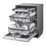 LG DB365TXS QuadWash™ Fully Integrated Dishwasher with TrueSteam™, ThinQ (Wi-Fi) 60cm 14 Place Settings 3 Drawers B Silver