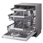 LG DB475TXS QuadWash™ Fully Integrated Dishwasher with TrueSteam™, ThinQ (Wi-Fi) 60cm 14 Place Settings 3 Drawers A Silver