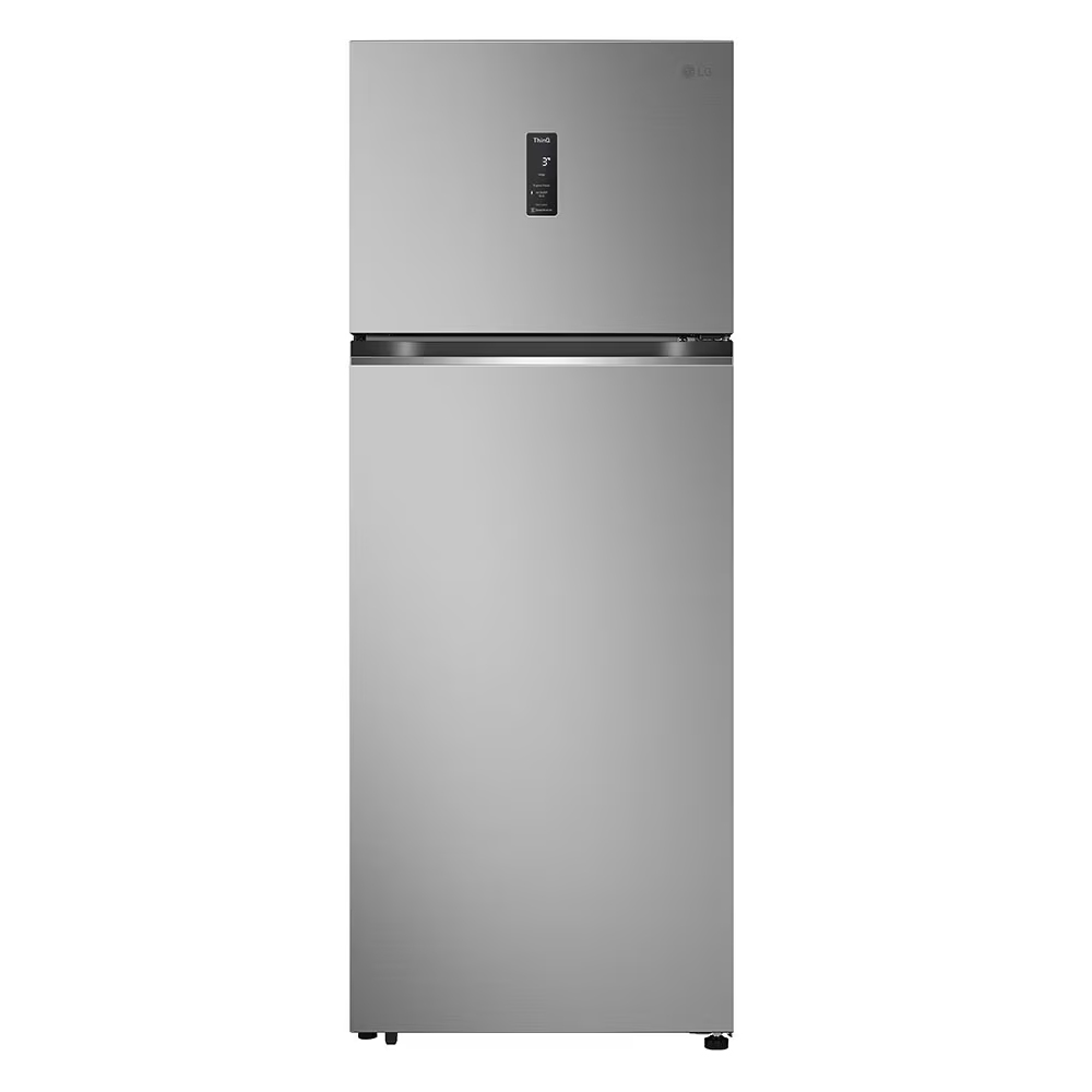 SKU1004256 LG GTBV44PYBKD Top Freezer Freestanding Refrigerator 461 Litres Total No Frost ThinQ (Wi-Fi) 185x70cm E Silver