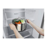LG GBF7272DPY Bottom Freezer Freestanding Refrigerator 386 Litres Total No Frost with Water Dispenser ThinQ (Wi-Fi) 203x60cm D Silver