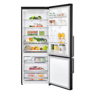 LG GBB569MCAMB Bottom Freezer Freestanding Refrigerator 451 Litres Total No Frost 185x70cm E Dark Grey