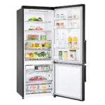 LG GBB569MCAMB Bottom Freezer Freestanding Refrigerator 451 Litres Total No Frost 185x70cm E Dark Grey
