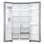 LG GSLV51PZXE Side by Side Freestanding Refrigerator 635 Litres Total No Frost with Water and Ice Dispenser 179x91cm E Silver