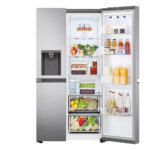 LG GSLV51PZXE Side by Side Freestanding Refrigerator 635 Litres Total No Frost with Water and Ice Dispenser 179x91cm E Silver