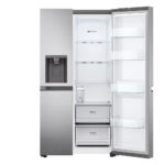 LG GSLV51PZXE Side by Side Freestanding Refrigerator 635 Litres Total No Frost with Water and Ice Dispenser 179x91cm E Silver