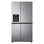 LG GSLV70PZTE Side by Side Freestanding Refrigerator 635 Litres Total No Frost with Water and Ice Dispenser 179x91cm E Silver