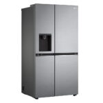 LG GSLV70PZTE Side by Side Freestanding Refrigerator 635 Litres Total No Frost with Water and Ice Dispenser 179x91cm E Silver
