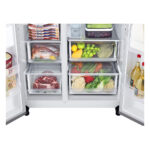 LG GSJV71PZTE Side by Side Door in Door Freestanding Refrigerator 678 Litres Total No Frost with Water and Ice Dispenser 179x91cm E Silver