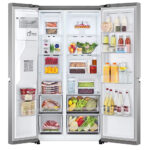 LG GSJV71PZTE Side by Side Door in Door Freestanding Refrigerator 678 Litres Total No Frost with Water and Ice Dispenser 179x91cm E Silver